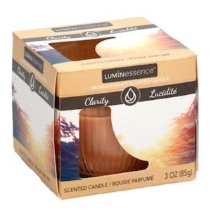 NWT Luminessence Aromatherapy Clarity Scented Jar Candle 3-oz.